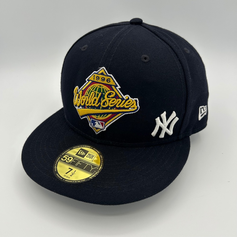 New York Yankees Hat New Era 59FIFTY Mens 7 1/2 Navy 1996 World Series Cap